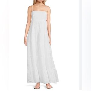 🆕Midinight Woven Tie-Back Tiered Maxi Dress